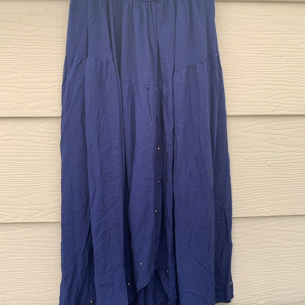 Blue Women's Long Flowy Skirt